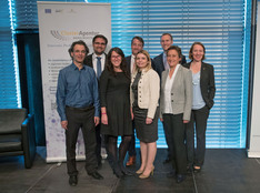 Team der ClusterAgentur Baden-Württemberg; Aufnahme im Rahmen des Cluster-Forums 2018