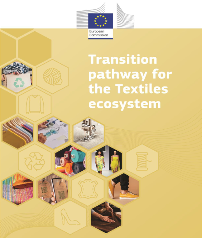Titelseite der Veröffentlichung „Transition pathway for the Textiles ecosystem“