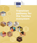 Titelseite der Veröffentlichung „Transition pathway for the Textiles ecosystem“