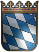 Bild zeigt das Wappen des Freistaats Bayern.